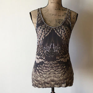 All Saints Moth Print Racerback tank Size US 4